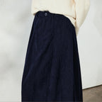Gathered A-Line Midi Skirt