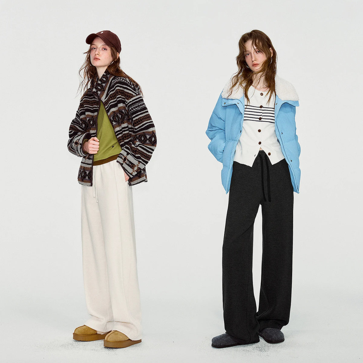 Relaxed Straight-Leg Pull-On Pants