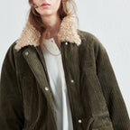 Shaggy-Collar Drawstring Jacket