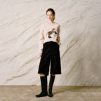 Cuffed Wide-Leg Culottes