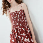 Floral Strappy Midi Dress