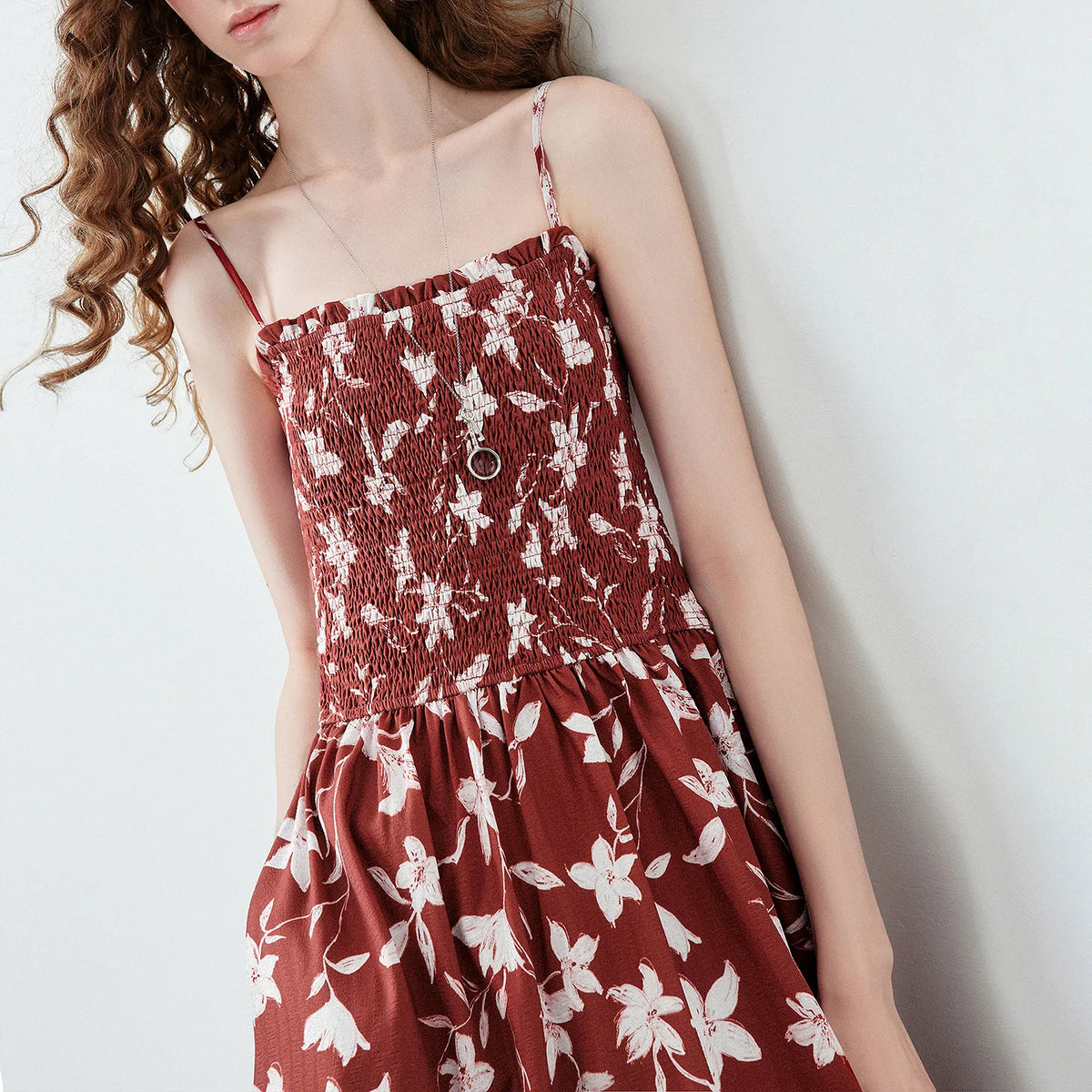 Floral Strappy Midi Dress