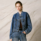 Toggle-Fastened Denim Jacket
