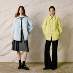 Wave-Quilted Shirt Jacket