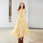 Floral Gathered Midi Dress