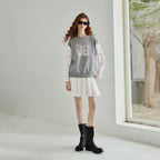 Layered-Look Number-Graphic Sweatshirt