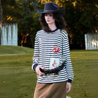 Striped Graphic Long-Sleeve Tee