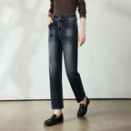 Cropped Slim Straight-Leg Jeans