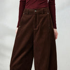 Curved-Leg Casual Pants