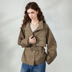 Belted Flap-Pocket Jacket