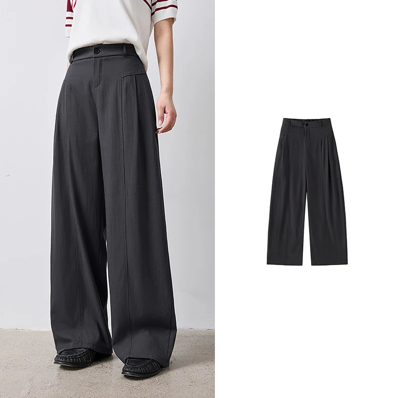 Pleated Wide-Leg Pants