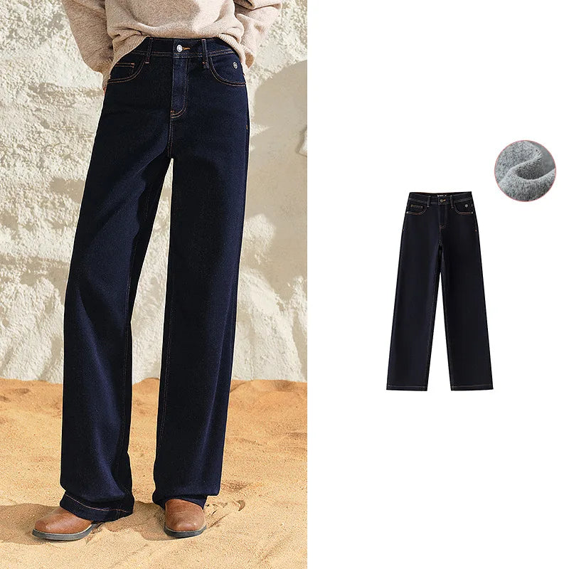 Straight-Leg Washed Jeans