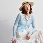 Ribbed V-Neck Cardigan