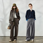 Pleated Tailored Wide-Leg Pants