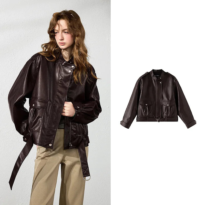 Stand-Collar Pocket Jacket