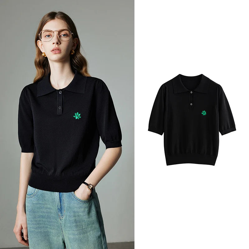Motif-Detail Short-Sleeve Polo