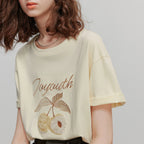 Cherry-Motif Crewneck Tee