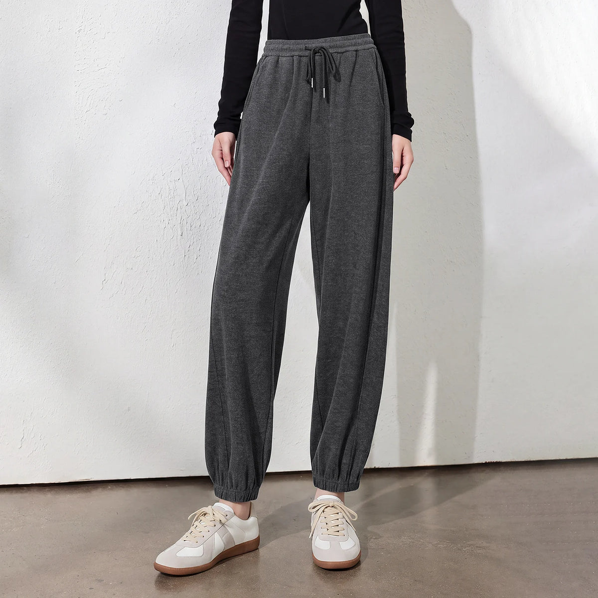 Drawstring Cuffed Jogger Pants
