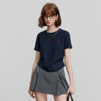 Heart-Motif Short-Sleeve Tee