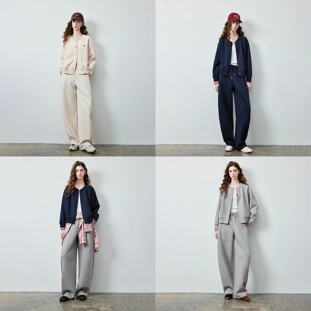 Drawstring Curved-Leg Pants