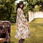 Printed Tiered Midi Dress
