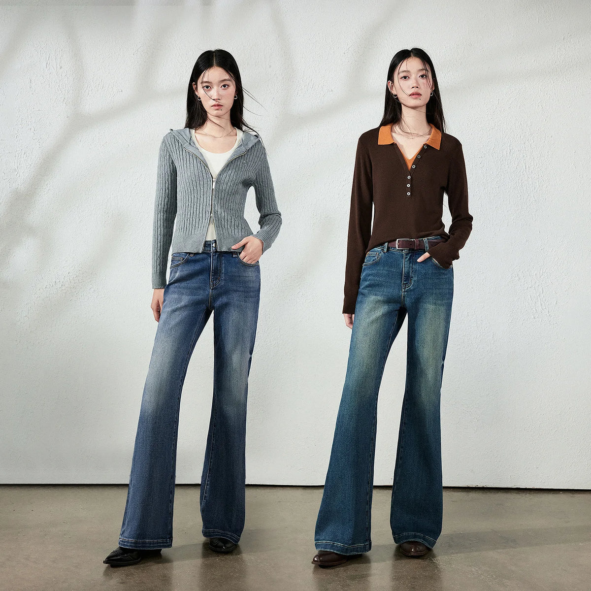 Washed Flared Jeans