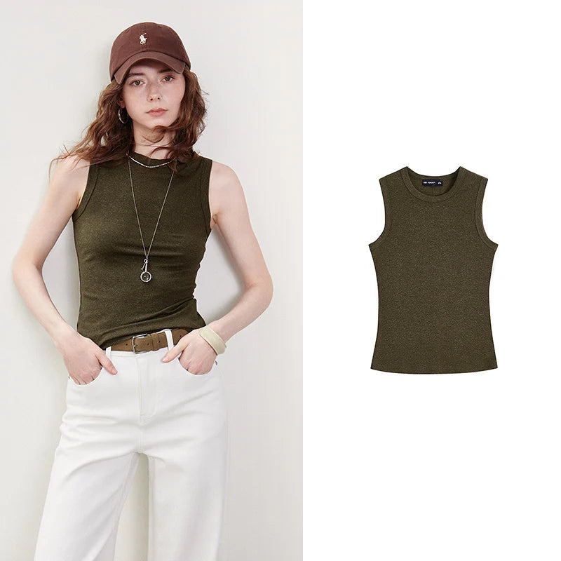 Fitted Crewneck Tank Top