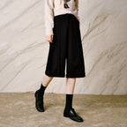 Cuffed Wide-Leg Culottes