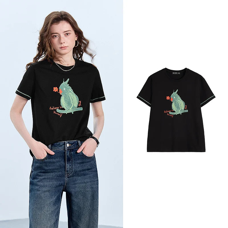 Parrot Graphic Crewneck Tee