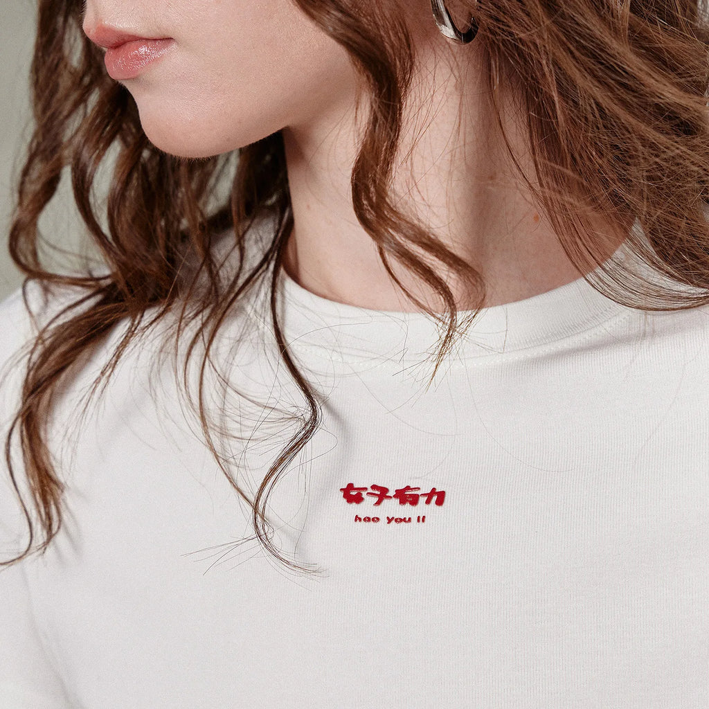 Slim Slogan Crewneck Tee