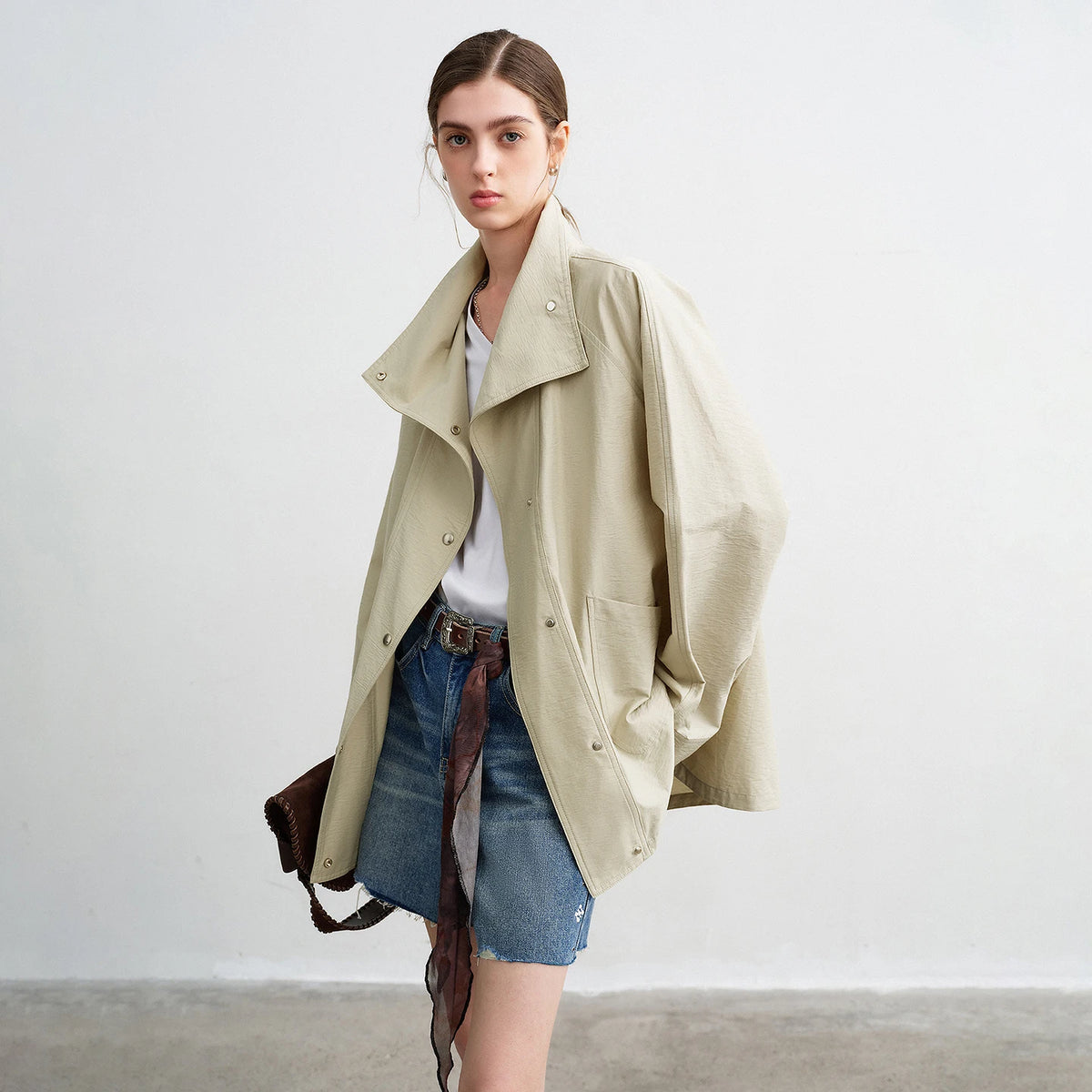 Stand-Collar Utility Jacket