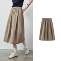 Gathered-Waist Midi Skirt