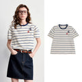 Striped Graphic Crewneck Tee