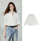 Motif-Detail Long-Sleeve Collared Shirt