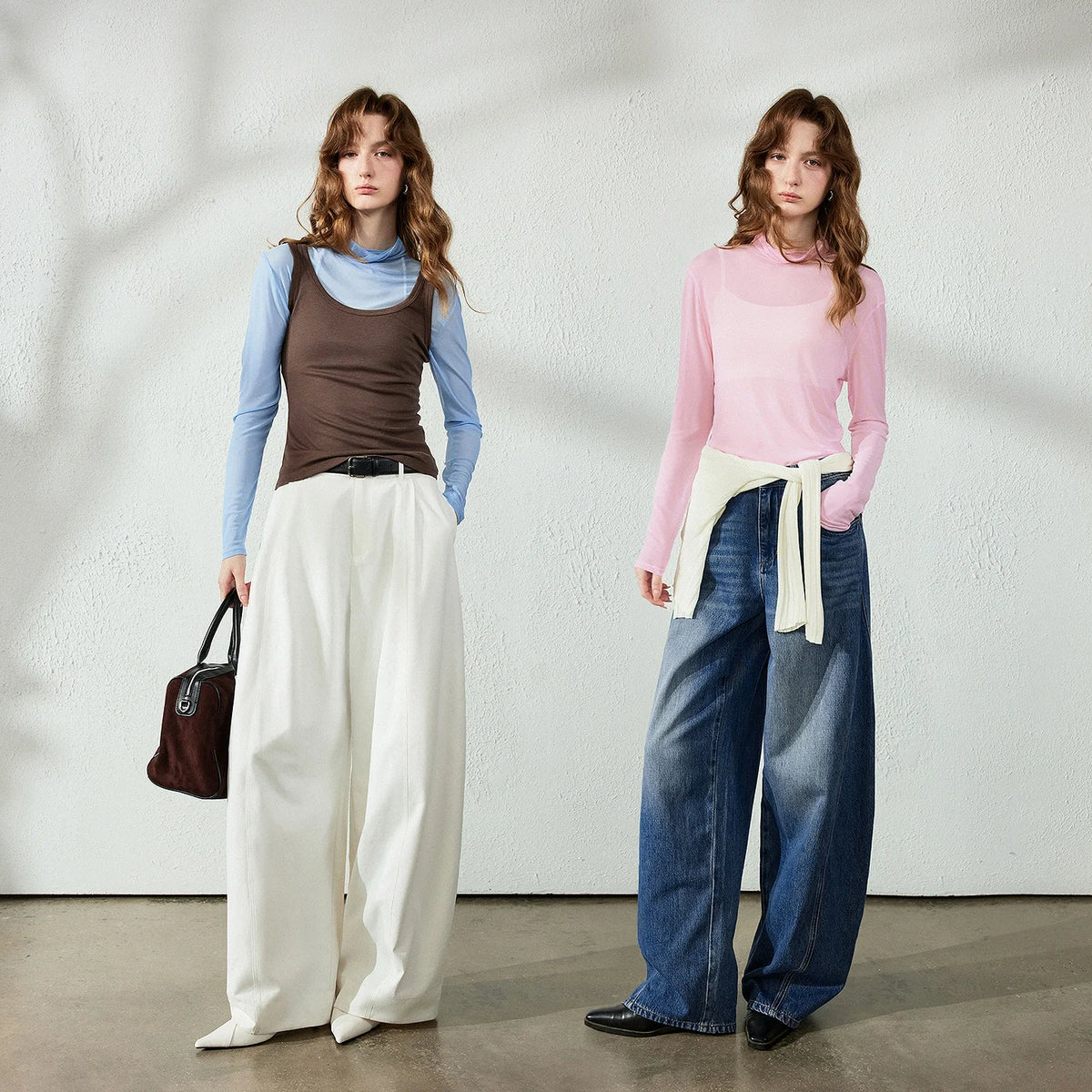 Long-Sleeve Turtleneck Top