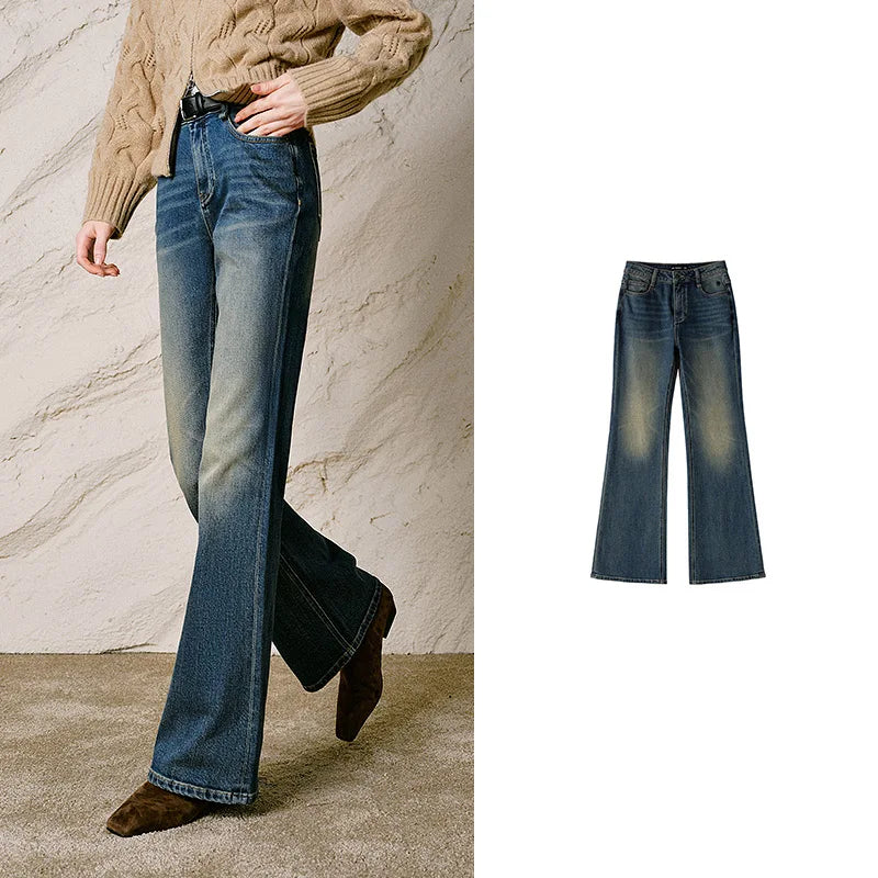 Faded Flared Jeans
