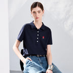 Floral-Motif Short-Sleeve Polo