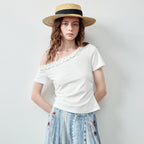 Off-Shoulder Top and Printed Pants Set