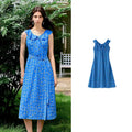 Floral Ruffle-Trim Midi Dress