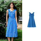 Floral Ruffle-Trim Midi Dress