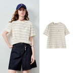 Textured Striped Knit Tee