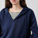 Layered-Look Hooded Sweatshirt