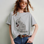Animal-Graphic Relaxed Crewneck Tee