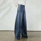 Seam-Detail Wide-Leg Jeans