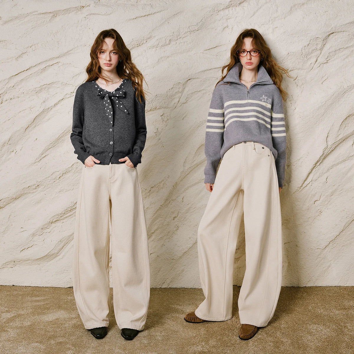 Seamed Balloon-Leg Pants