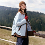 Quilted Contrast-Trim Shirt Jacket