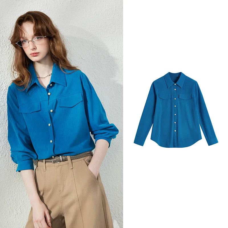 Flap-Pocket Button-Up Shirt Jacket