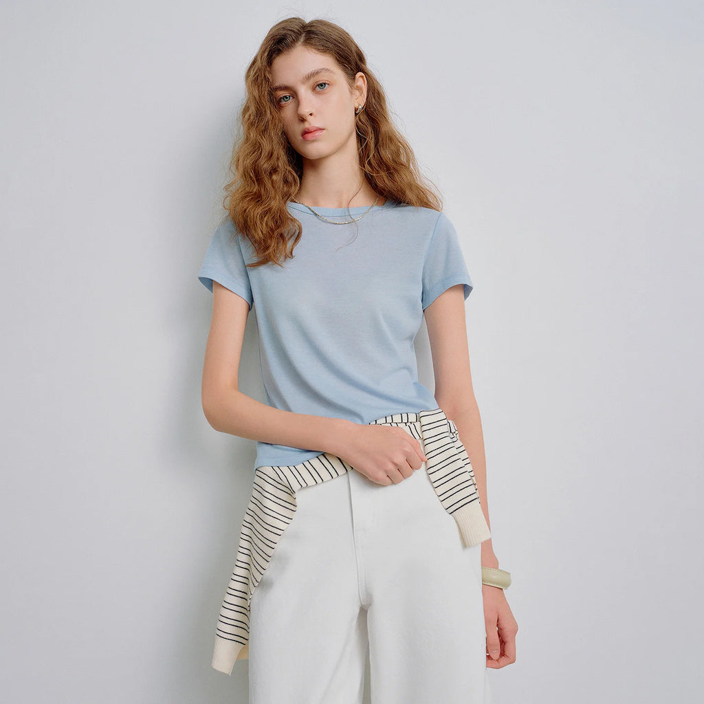 Striped Knit Shoulder Scarf