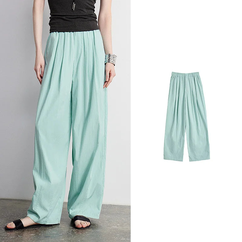 Drawstring Wide-Leg Pants