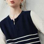 Zip-Front Knit Vest